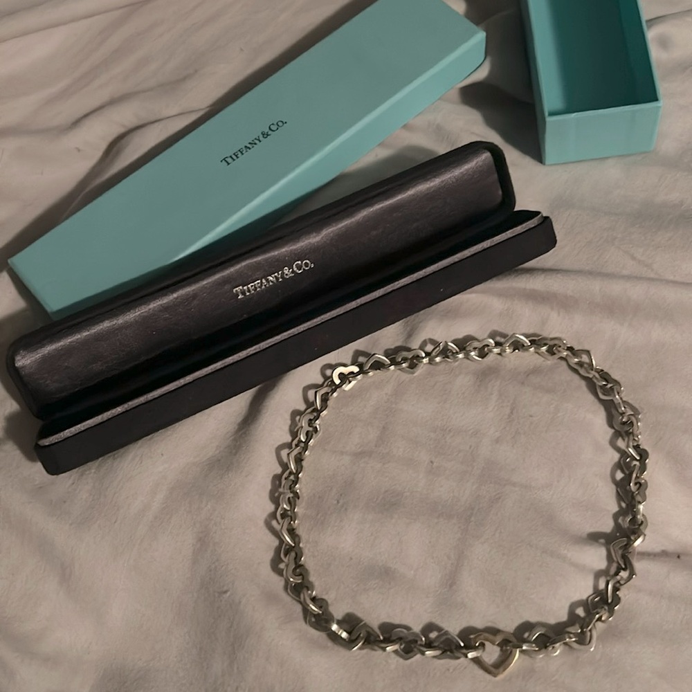 used Tiffany & Co. Rare, retired heart link necklace